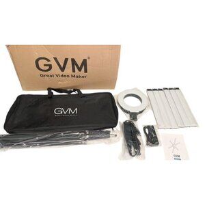 GVM-600S LED Ring Light Dimmable Led Video Light Kit with Detachable Light Bars